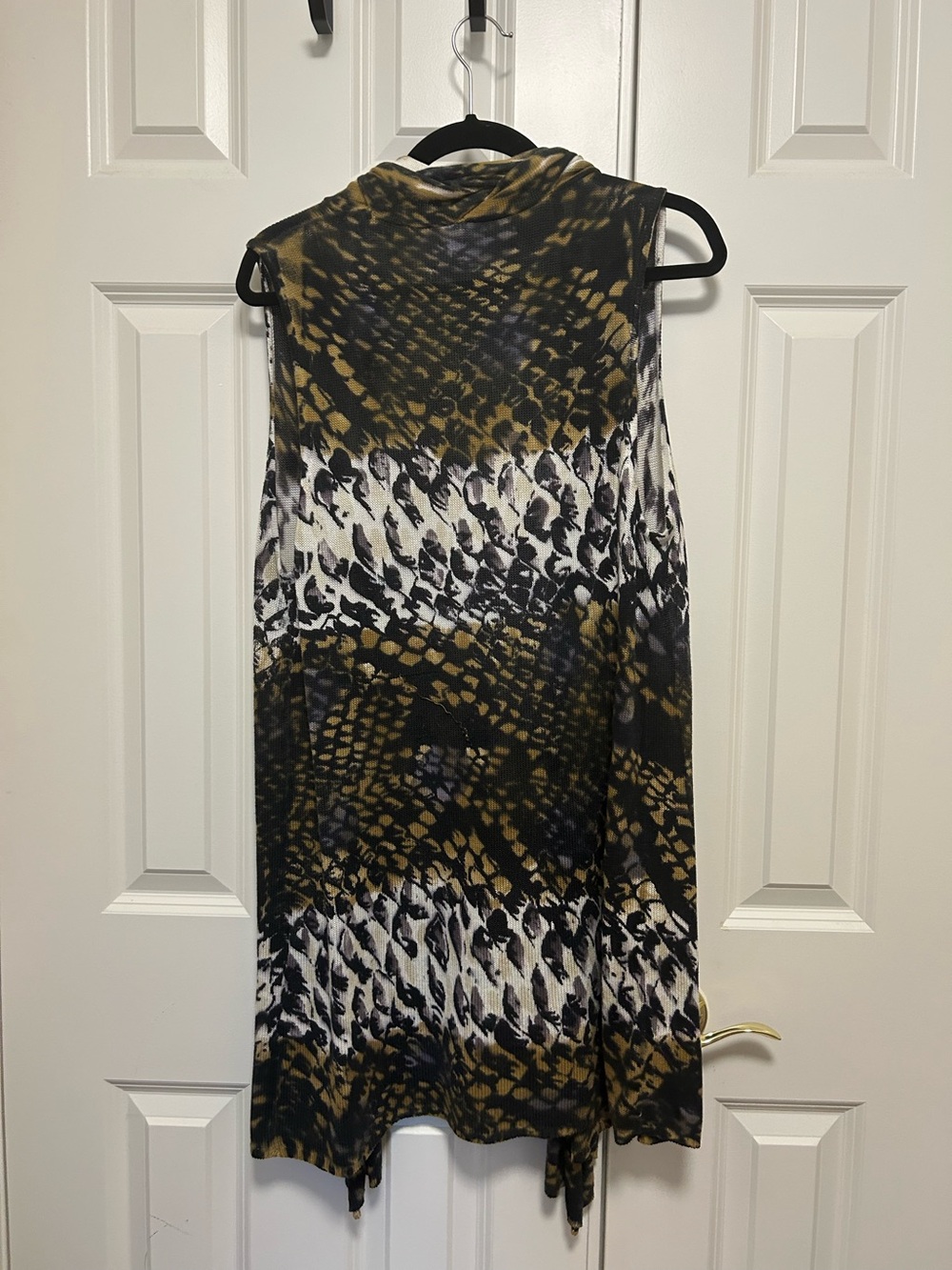 Long animal print vest